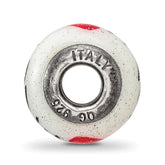 Sterling Silver 925 Glass Heart Bead Elegant Romantic Design